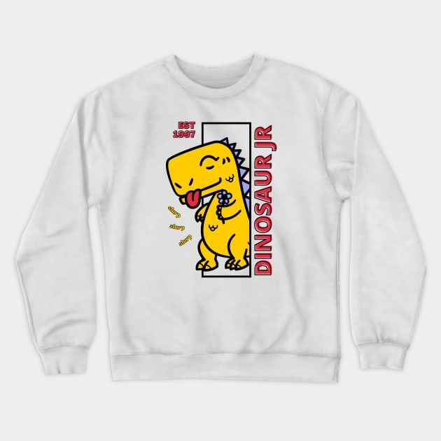 Dinosaur Cute Crewneck Sweatshirt by Faeyza Creative Design